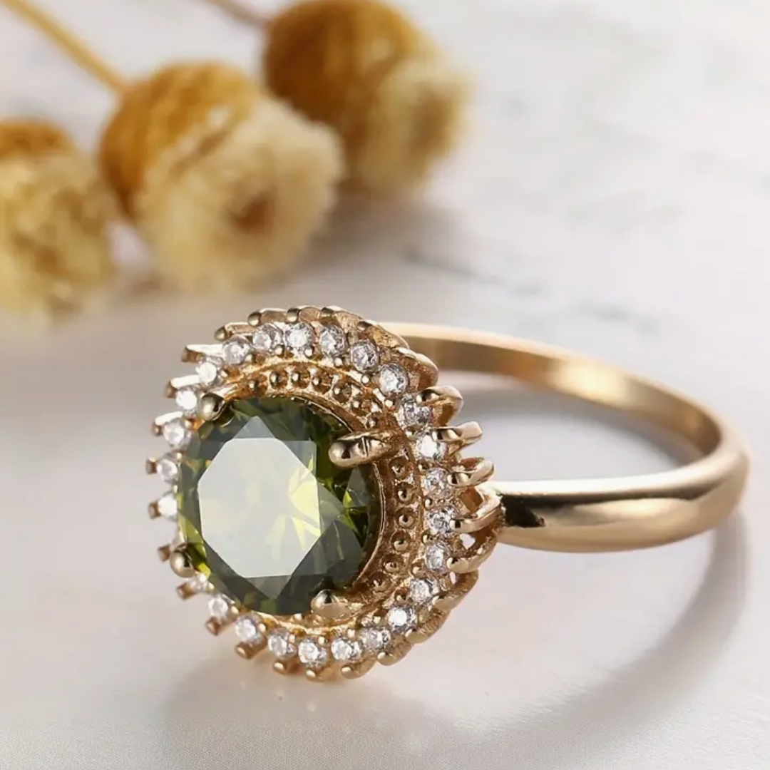 Timeless Round Olive Ring
