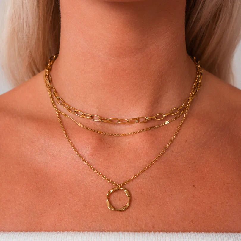 Gold Stylish Layered Necklace