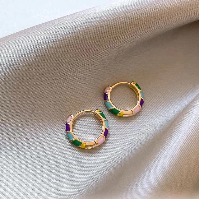 Stylish Colorful Enamel Earrings