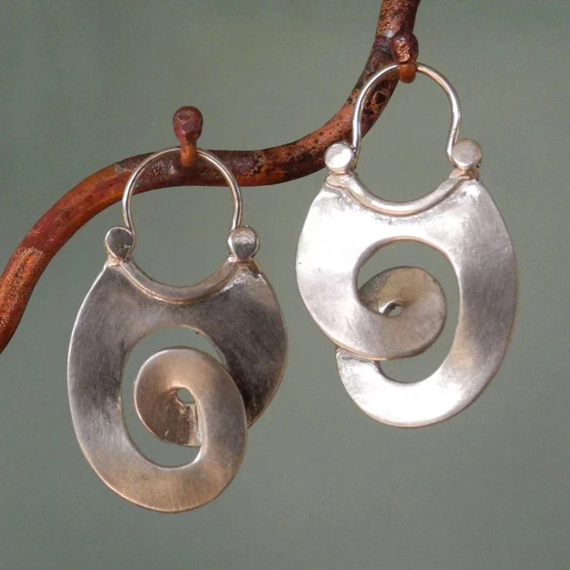 Timeless Irregular Form Silver Earrings