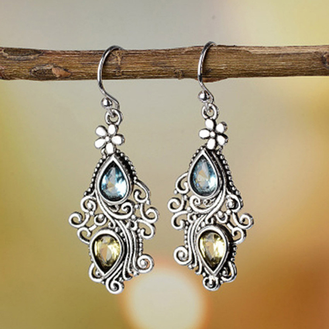 Trendy Crystal Gem Earrings