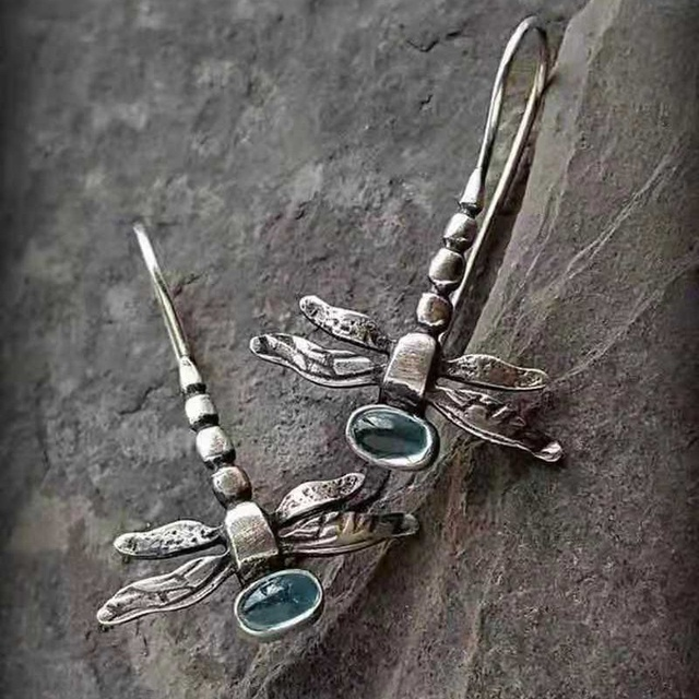 Timeless Dragonfly Silver Earrings