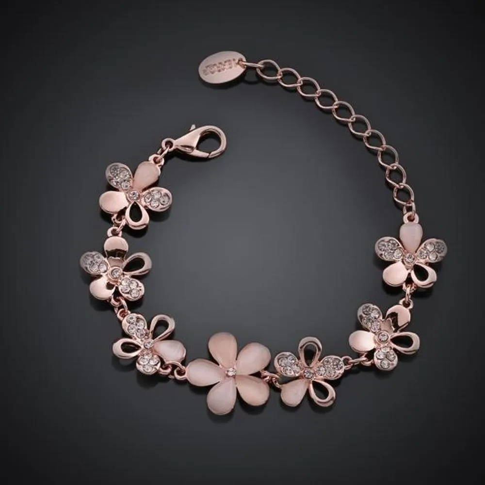 Trendy Rose Flower Bracelet