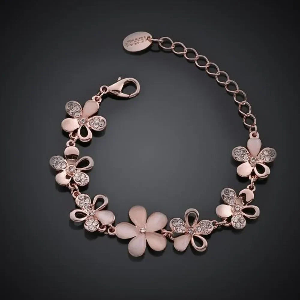 Classic Rose Flower Bracelet