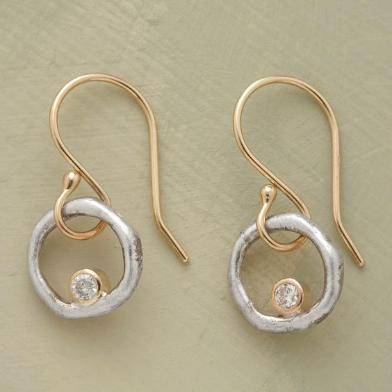 Classic Gold & Silver Zirconia Earrings