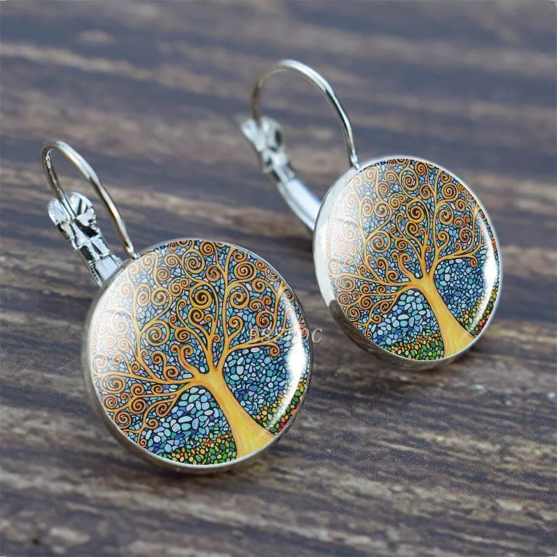 Classic Tree of Life Rounded Earrings
