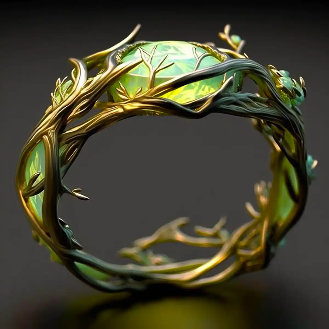 Aina | Green Opal Natural Ring