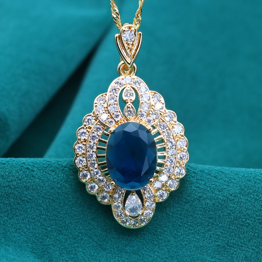 Timeless Synthetic Zirconia Pendant Necklace