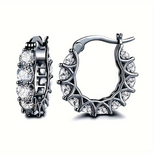Minimalist Zirconia Hoop Earrings