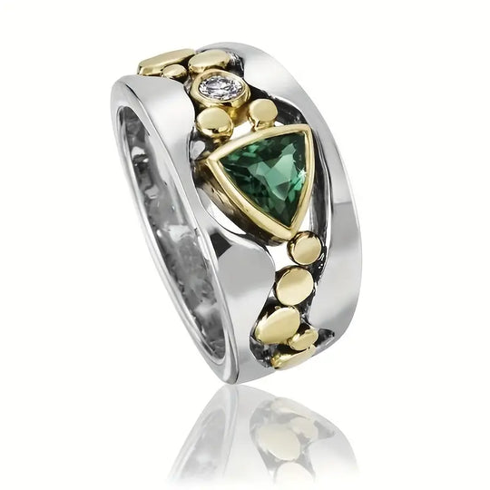 Classic Green Crystal Ring