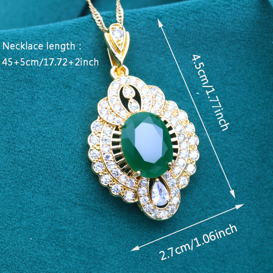 Timeless Synthetic Zirconia Pendant Necklace