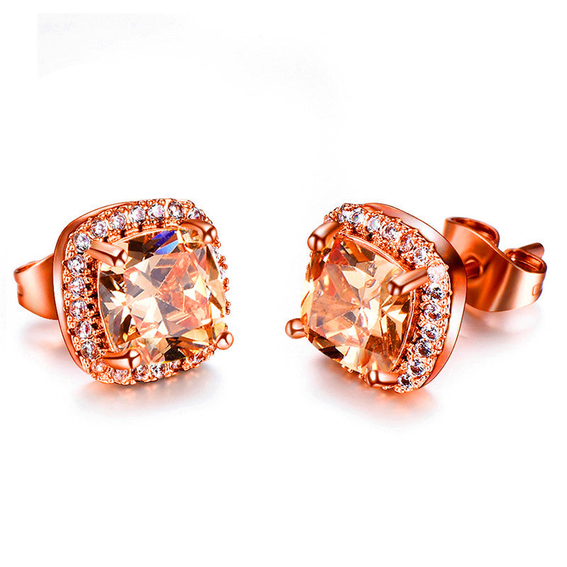 Minimalist Stone Stud Earrings