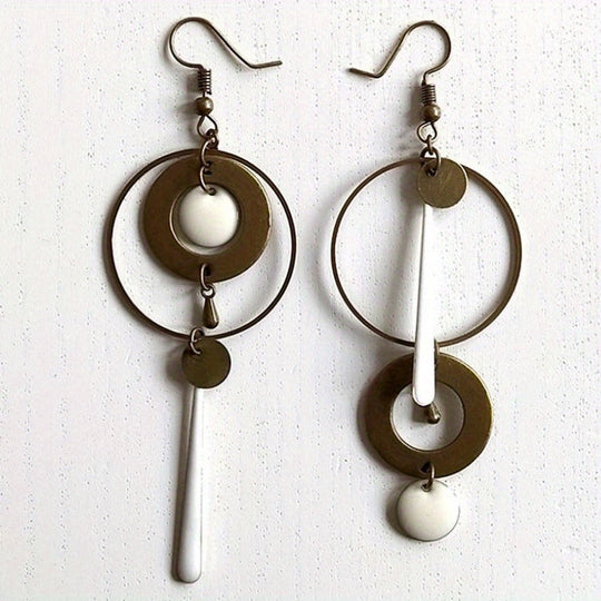 Timeless Geometric Circle Dangle Earrings