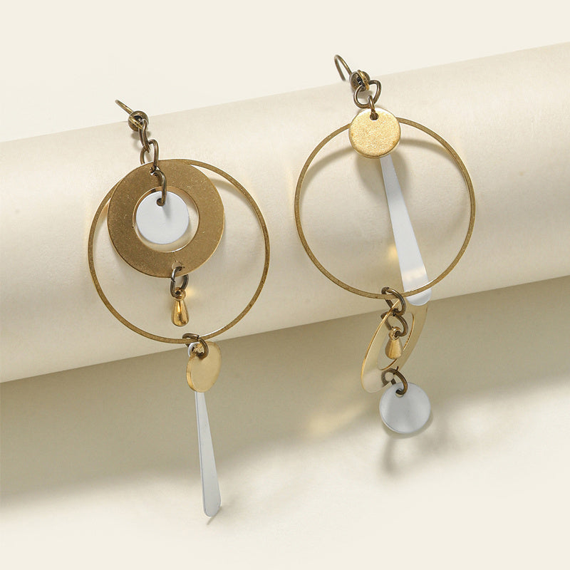Timeless Geometric Circle Dangle Earrings