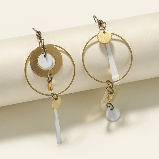 Timeless Geometric Circle Dangle Earrings