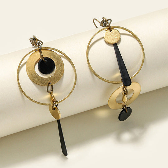 Timeless Geometric Circle Dangle Earrings