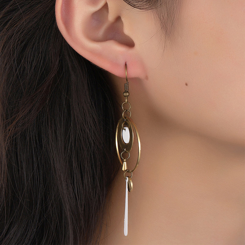 Timeless Geometric Circle Dangle Earrings