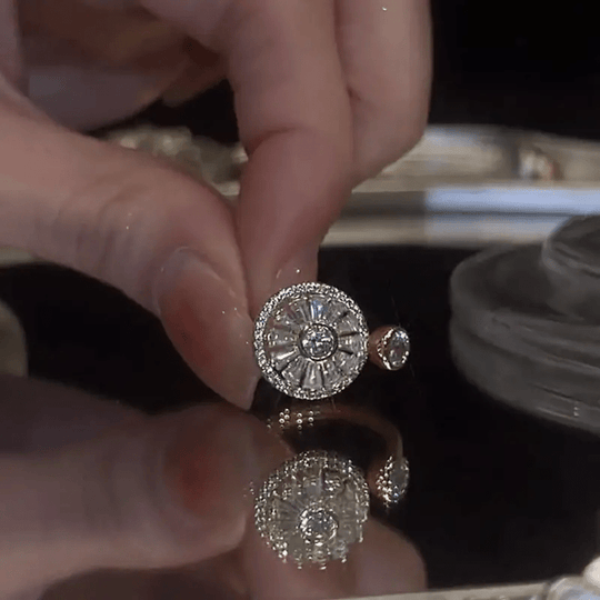 Timeless Style Copper Ring with Synthetic Cubic Zirconia
