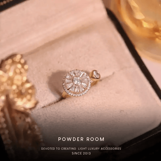 Timeless Style Copper Ring with Synthetic Cubic Zirconia