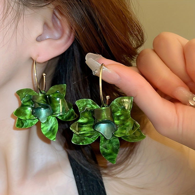 Timeless Resin Flower Dangle Earrings