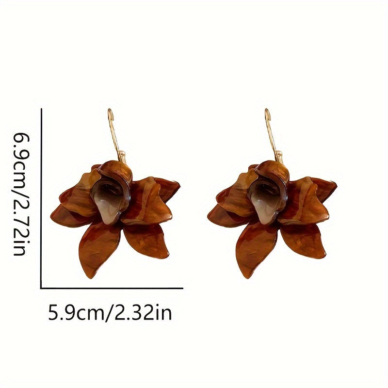 Timeless Resin Flower Dangle Earrings
