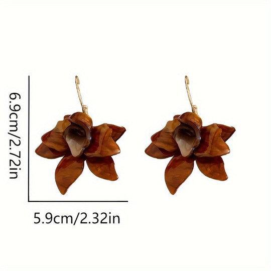 Timeless Resin Flower Dangle Earrings