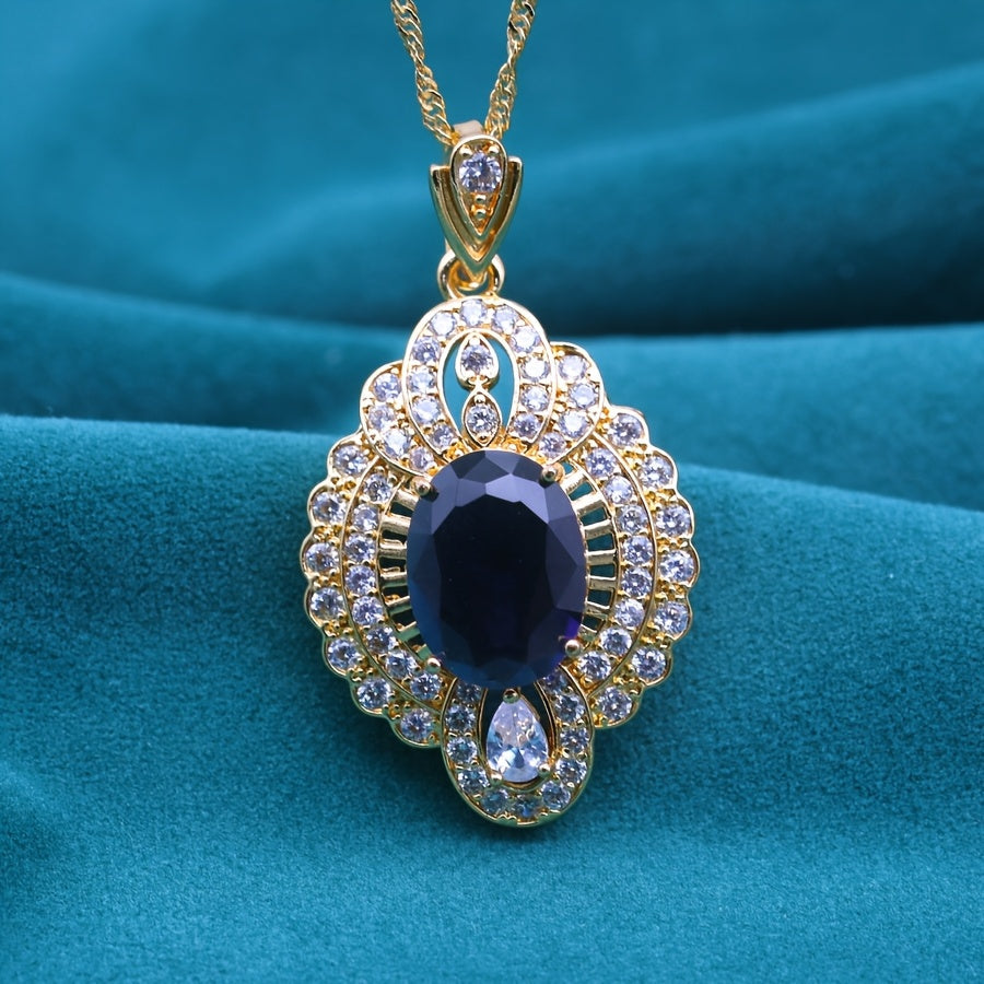 Classic Elegant Golden Plated Copper Pendant