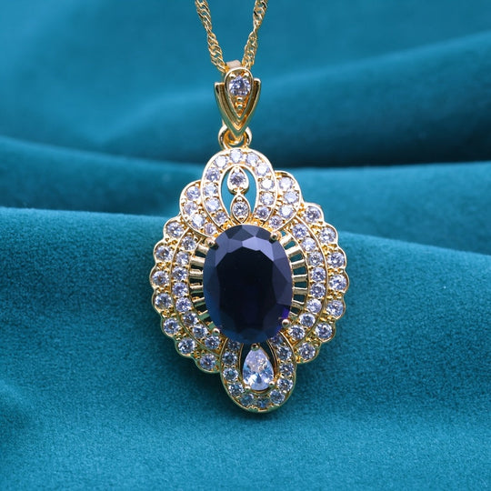 Classic Elegant Golden Plated Copper Pendant
