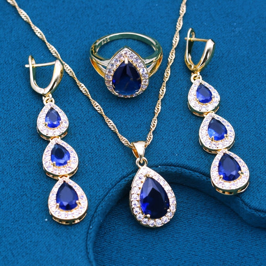 Elegant Timeless Water Drop Style Jewelry Set