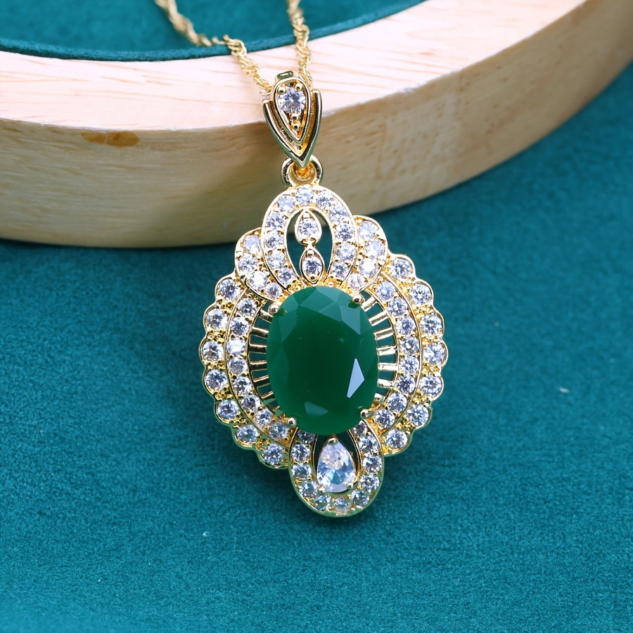 Timeless Synthetic Zirconia Pendant Necklace