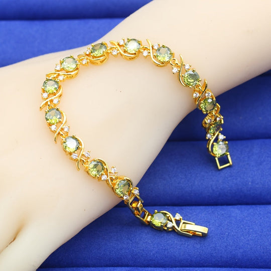 Elegant Classic-Inspired Golden Copper Bracelet