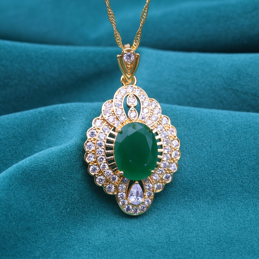 Classic Elegant Golden Plated Copper Pendant