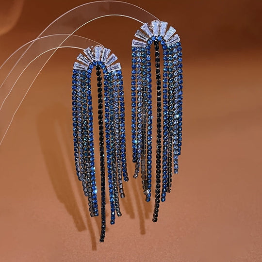 Modern & Elegant U-shaped Tassel Earrings