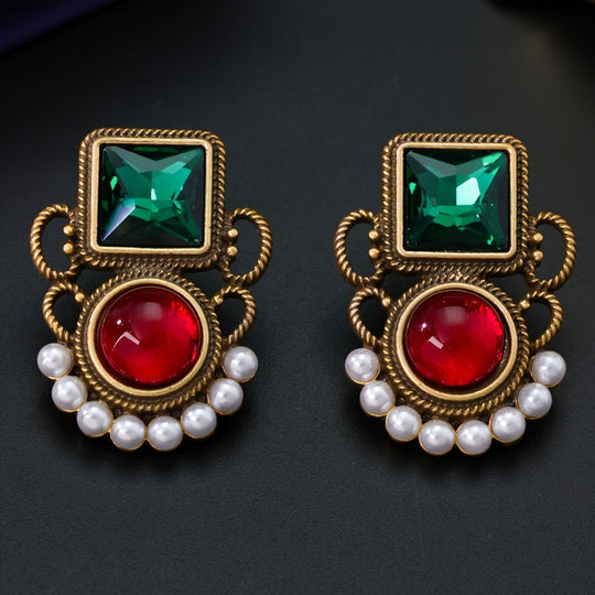 Colorful Rhinestone Earrings
