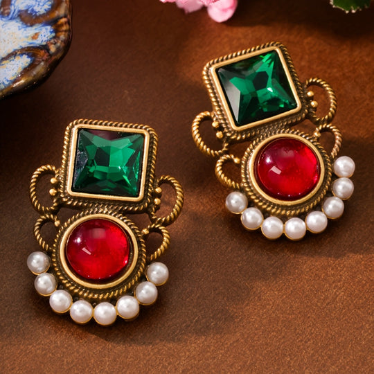 Colorful Rhinestone Earrings