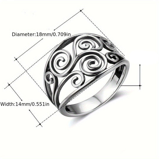 Hollow Wide Band Ring