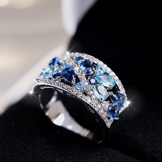 Timeless Blue Gemstone Promise Ring