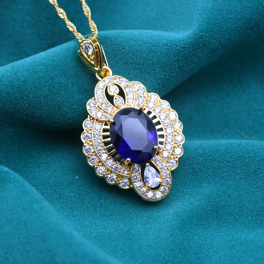 Classic Elegant Golden Plated Copper Pendant