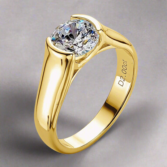 Classic Elegant Moissanite Engagement Ring