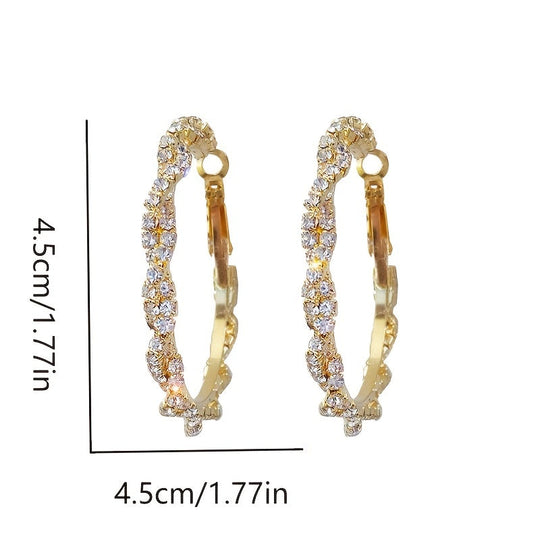 Modern Bling Hollow-Out Circle Earrings