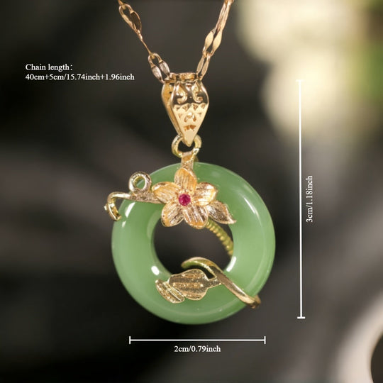 Elegant Timeless Floral Vine Pendant Necklace