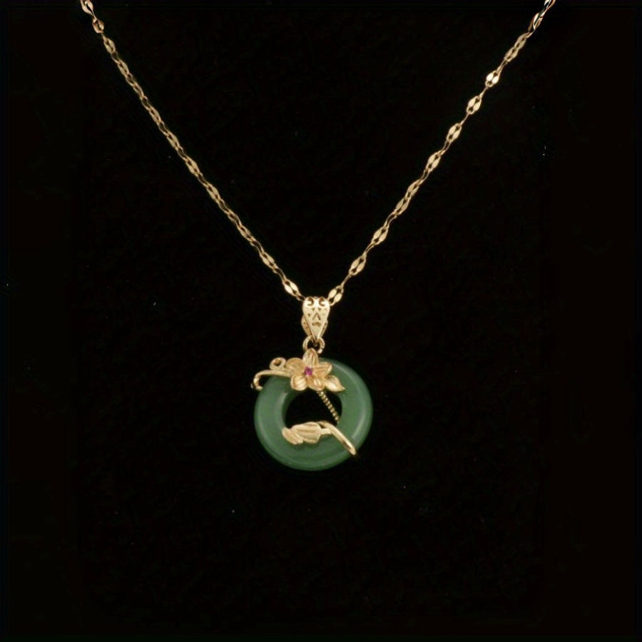 Elegant Timeless Floral Vine Pendant Necklace