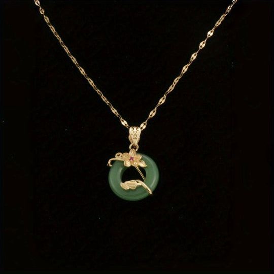 Elegant Timeless Floral Vine Pendant Necklace