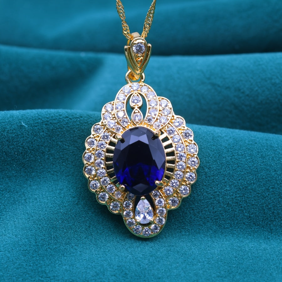 Classic Elegant Golden Plated Copper Pendant
