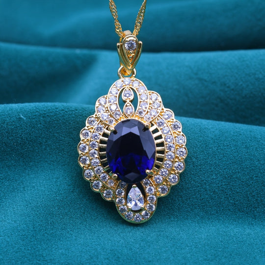 Classic Elegant Golden Plated Copper Pendant