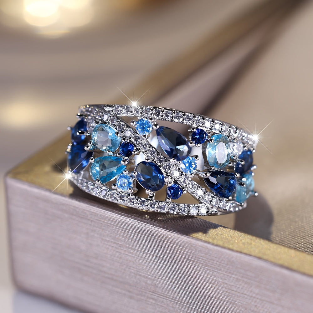 Timeless Blue Gemstone Promise Ring