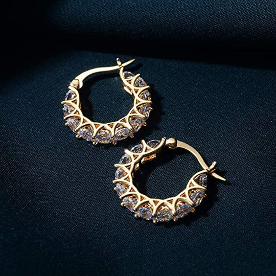 Minimalist Zirconia Hoop Earrings