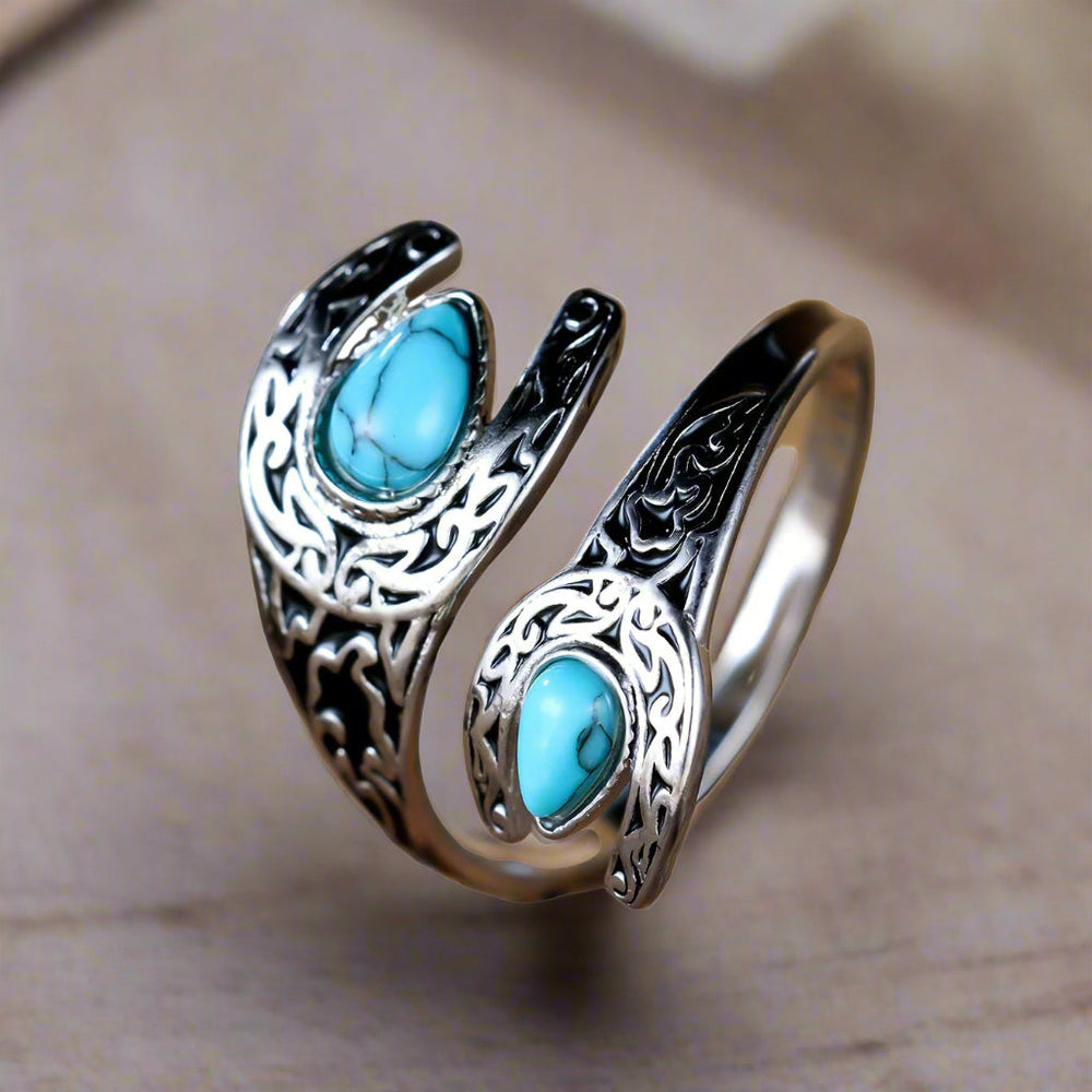 Timeless Turquoise Silver Spoon Ring