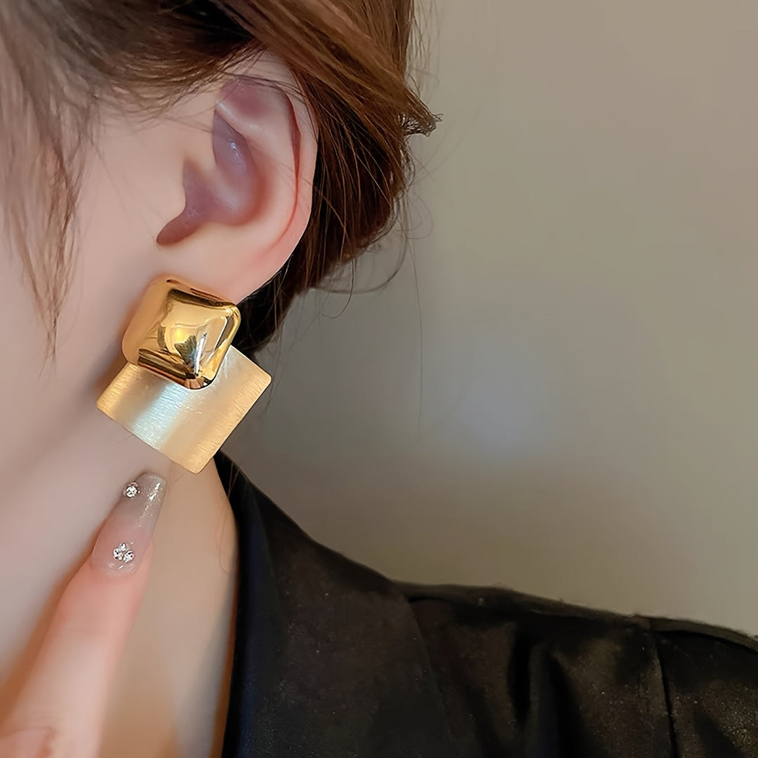 Modern Geometric Square Earrings