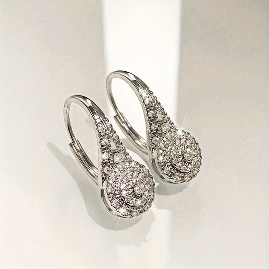 Elegant Cubic Zirconia Drop Earrings